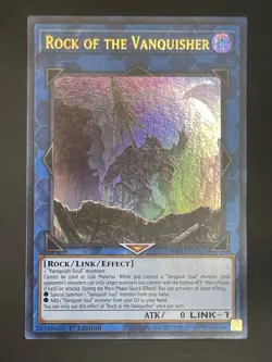 YUGIOH ROCK OF THE VANQUISHER ULTRA RARE 1ST EDITION NEAR MINT WISU-EN022 - Image 1