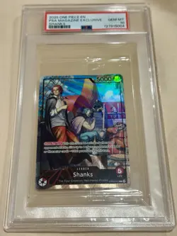 One Piece PSA10 sealed Shanks OP09-001 Promo Foil PSA Magazine Exclusive 2025 - Image 1