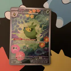 Pokemon TCG Swadloon 088/086 Illustration Rare White Flare Card English NM - Image 1