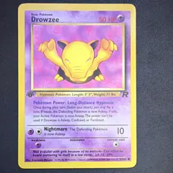 Drowzee Pokemon Card 1st Edition 54/82 Team Rocket 50 HP Regular - Image 1
