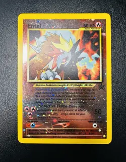 Pokemon TCG Single Card Entei Reverse Holo Black Star Movie Promo #34 2001 - Image 1