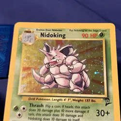 Pokemon Nidoking Base Set 2 Holo Rare 11/130 90 HP Stage 2 Drill Card - Image 5