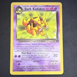 Dark Kadabra Pokemon Card 50 HP 39/82 Team Rocket 2000 Pokemon TCG Card Stock - Image 1