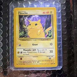 Pokemon TCG Card - Pikachu 58/102 LP Yellow Cheeks Base Set WOTC 1999 - Image 1