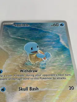Pokemon TCG Squirtle 170/165 Scarlet & Violet 151 Illustration Rare Holo Card NM - Image 1