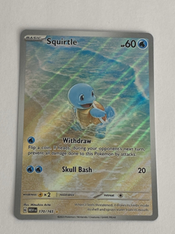 Pokemon TCG Squirtle 170/165 Scarlet & Violet 151 Illustration Rare Holo Card NM - Image 2