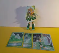 Lolirock Lyna Figure & cards Collectable Holo Card Princess Pretty Magical Girl - Image 1