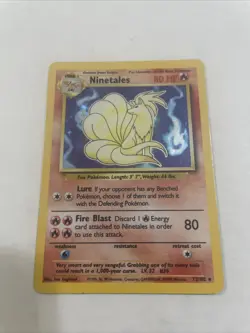 1999 Wizards Pokemon Holographic Ninetales Card 12/102 - Image 1