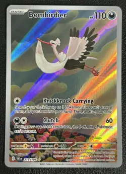 Bombirdier 219/198 Scarlet & Violet Base Illustration Rare Pokemon TCG Card NM - Image 1