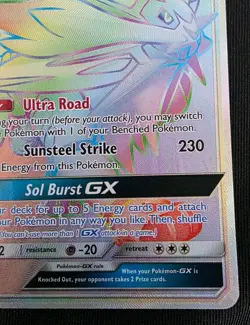 Solgaleo GX 155/149 Holo Card Sun Moon base set Secret Rare Pokemon TCG - Image 3