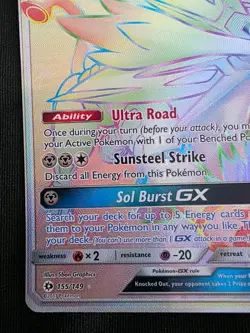 Solgaleo GX 155/149 Holo Card Sun Moon base set Secret Rare Pokemon TCG - Image 4