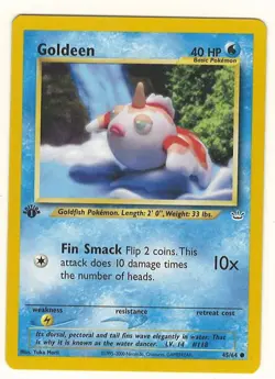 1ST EDITION POKEMON GOLDEEN 45/64 NEO REVELATION POKEMON Card NEAR MINT- MINT - Image 1