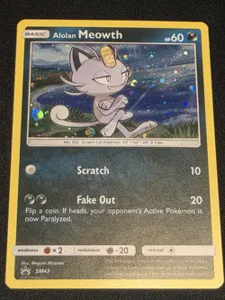 Allan Meowth Sm43 Black Star Promo Pokemon Card Near Mint Condition - Image 5