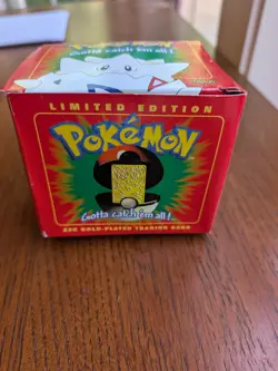 NOS Vintage Pokemon TOGEPI 23K Gold Plated Trading Card 1999 Burger King Sealed - Image 2