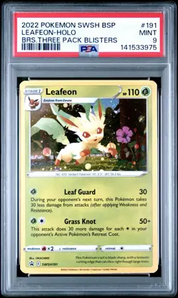 Leafeon SWSH191 PSA 9 Mint Holo Bleed Brilliant Stars Promo Pokemon Card 🔥🔥 - Image 1