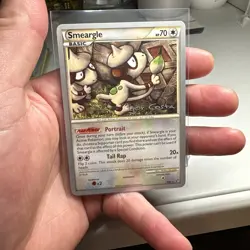 2010 RARE Smeargle 8/90 HGSS Undaunted Pokemon Card CHAMPION 2012 NM - Image 3