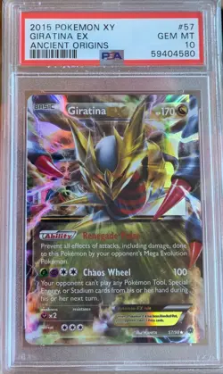 Giratina Ex PSA 10 Ancient Origins #57 XY Pokemon Card 2015 GEM MT - Image 1