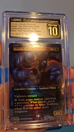 Venom, Deadly Devourer - CGC 10 Pristine - Scene Borderless Spider-Man MTG Magic - Image 2