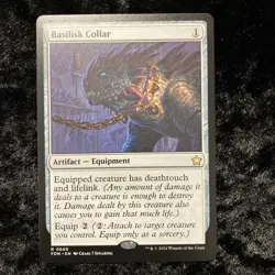MTG Magic Basilisk Collar 0669 Foundations NM - Image 1