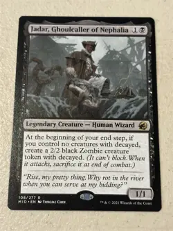 mtg Jadar Ghoulcaller of Nephalia, human wizard, Midnight Hunt, unplayed - Image 1