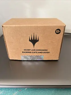 MTG Secret Lair Commander Deck Raining Cats and Dogs Box Outter Box Opened - Image 1