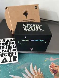 MTG Secret Lair Commander Deck Raining Cats and Dogs Box Outter Box Opened - Image 3