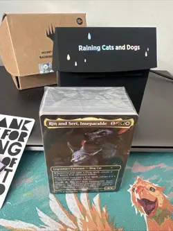 MTG Secret Lair Commander Deck Raining Cats and Dogs Box Outter Box Opened - Image 4