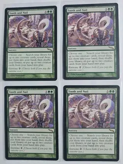 4x Mtg Tooth and Nail Mirrodin Regular 🌟RARE🌟 MT/NM Magic The Gathering - Image 1
