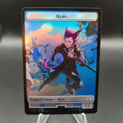 Hero #0003 / Knight #0010 Token (Foil) - MTG Final Fantasy - NM - Image 1