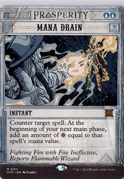 Mana Drain Outlaws of Thunder Junction: Breaking News Regular NM M 0011 - Image 1