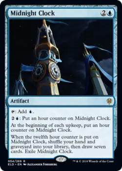 MTG Midnight Clock - Foil, Throne of Eldraine, Lightly Played, English - Image 1