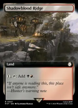 MTG Shadowblood Ridge - Foil - Extended Art, Fallout, Lightly Played, English - Image 1