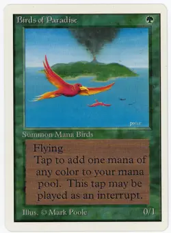 MTG Birds of Paradise, Unlimited, Damaged, English - Image 1