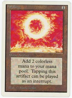 MTG Sol Ring, Unlimited, Moderately Played, English - Image 1