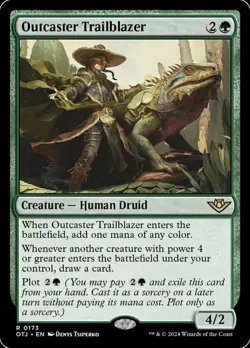 MTG Outcaster Trailblazer - Foil, Outlaws of Thunder Junction, Lightly Played, E - Image 1