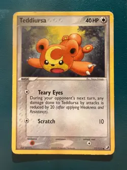 Teddiursa Unseen Forces 77/115 Pokemon Card - Image 1