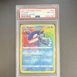 Pokemon Kyogre Amazing Rare Shining Fates 021/072 Holo PSA 8 - Image 1