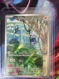Meditite 153/142 SCR Stellar Crown NM Illustration Rare Pokemon Card - Image 1