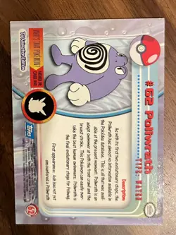 Pokemon Topps - Poliwrath #62 (Blue Logo) - TV Animation Edition - LP - Image 2