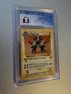 1999 Pokemon TCG Base Set Shadowless Magneton Holo CGC 8.5 9/102 Card Stock - Image 3