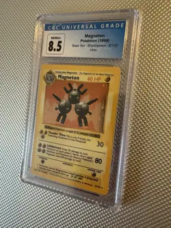 1999 Pokemon TCG Base Set Shadowless Magneton Holo CGC 8.5 9/102 Card Stock - Image 4