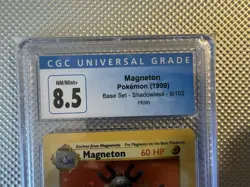 1999 Pokemon TCG Base Set Shadowless Magneton Holo CGC 8.5 9/102 Card Stock - Image 5