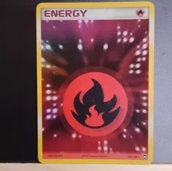 Pokemon Fire Energy Power Keepers Holo Rare Card 104/108 2007 TCG - Image 1