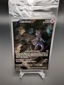 SEALED Mewtwo Black Star Promo Card UPC SV 052 Pokemon 151 NM 3 - Image 2