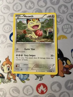 Pokemon Meowth TCG Card 67/108 Regular Common Roaring Skies - Image 1