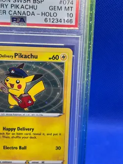 Pokemon Center Canada Special Delivery Pikachu SWSH074 #074 Promo PSA 10 W Guard - Image 5