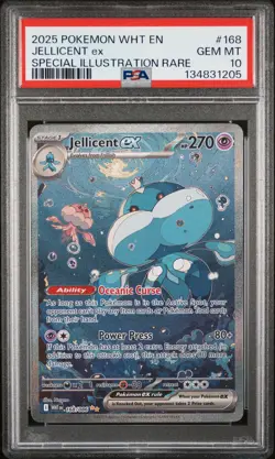 2025 POKEMON WHT EN-WHITE FLARE SPECIAL ILLUSTRATION RARE JELLICENT EX PSA 10 - Image 1