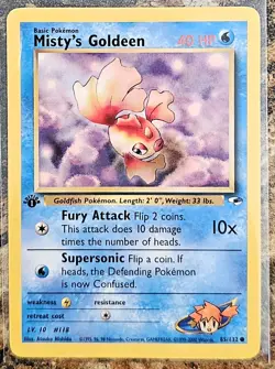 Pokemon 2000 Gym Heroes Misty's Goldeen 1st Edition 85 NM or better - Image 1