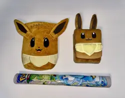 Pokemon Prismatic Evolutions Accessory Lot EEVEE POUCH/EEVEE DECK BOX/PLAYMAT 🔥 - Image 1