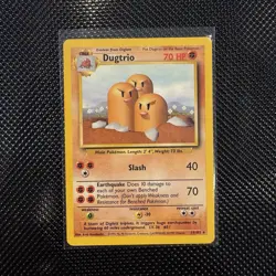 Pokemon Dugtrio 19/102 Base Set Rare 1999 Wizards Kinebuchi 70 HP - Image 1
